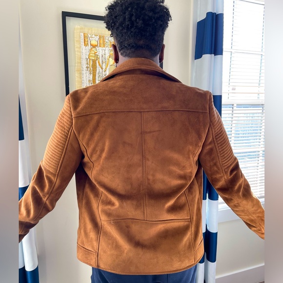 Faux Suede Biker Jacket - Picture 4 of 6